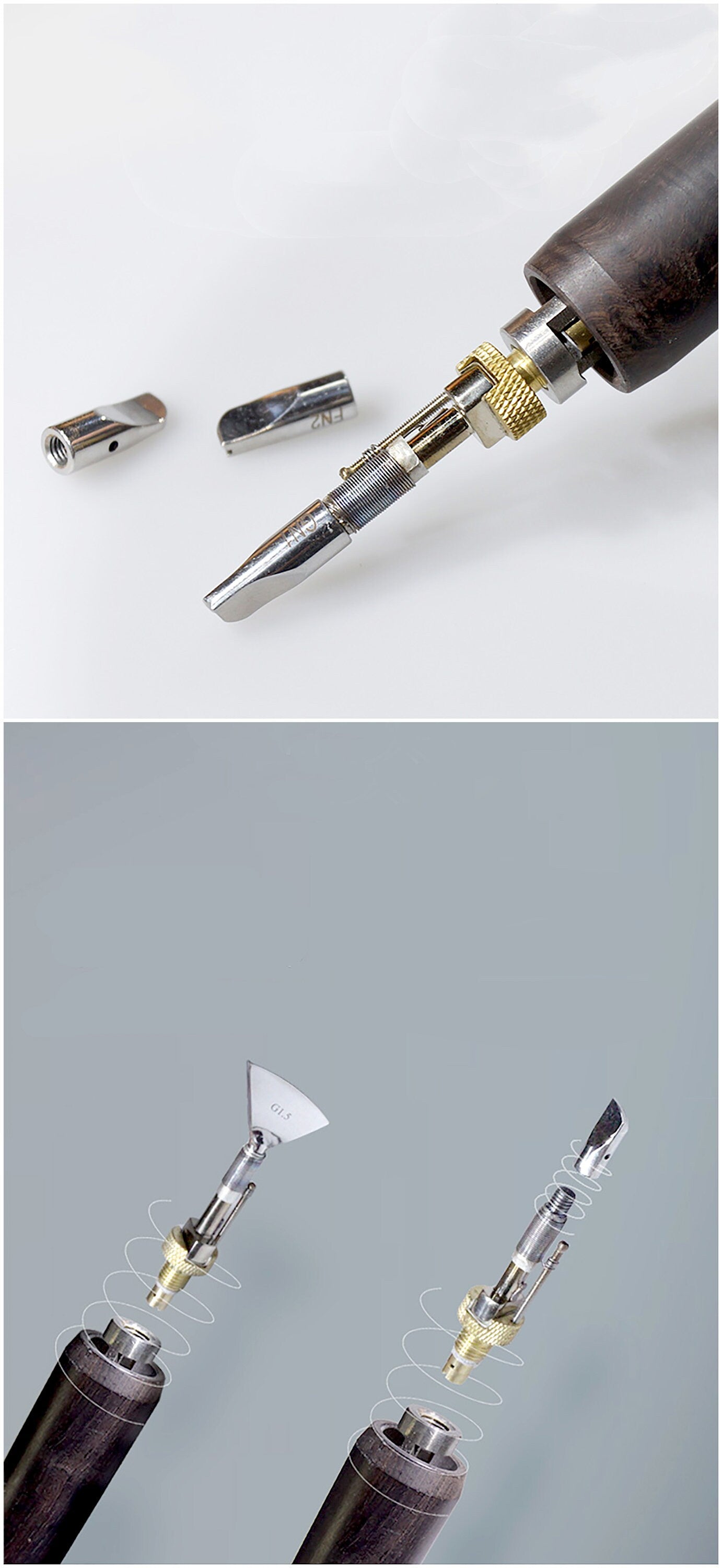 Full Set 21 Leather edge Creaser iron tip,Electric leather creaser iron tips, polisher Bestseller