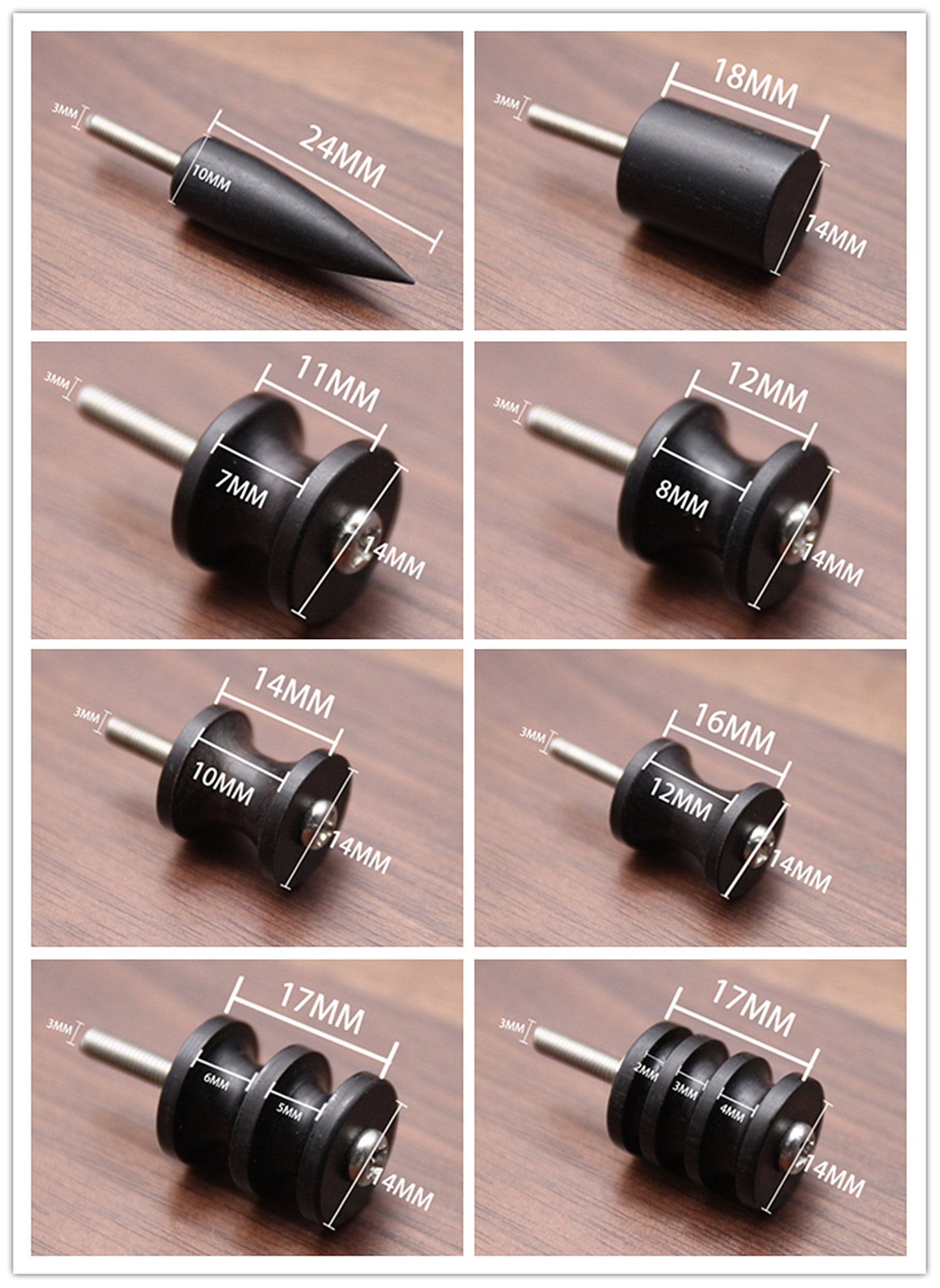 Burnisher Bits Set - Leather Edge Grinding Machine Polishing Tool,Leather Pointed Head Leather Tool