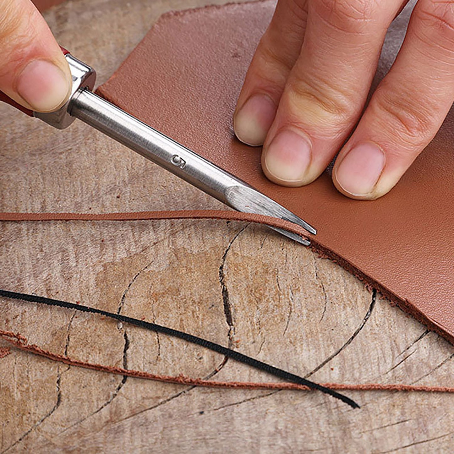 Leather Edge Cutter Skiving Tool Handle Leather trimmer Edge Skiving Beveler Craft DIY Leathercraft Tools Leather Edge Creaser