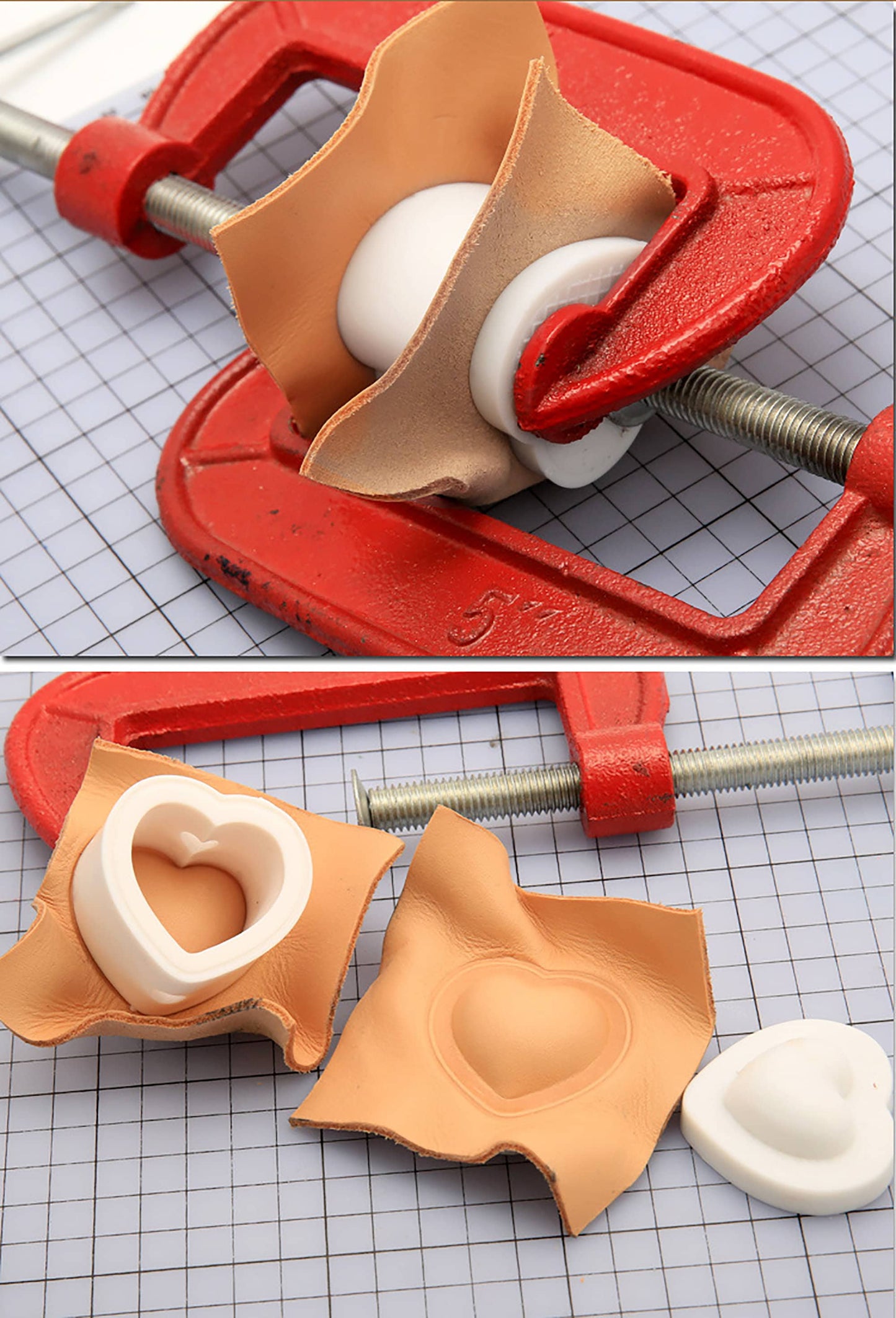 DIY Key Chain Leather Heart Shaped Mold Handcraft Tools Molding Leather Punching Die Cuts Leathercraft Tool Sets