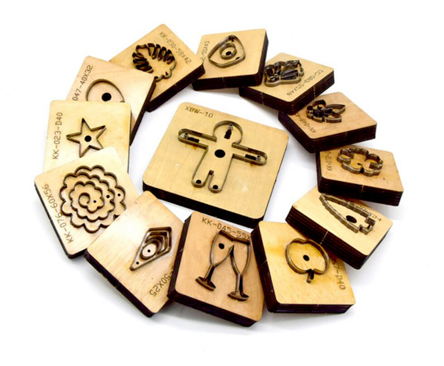 Custom Design leather Cutting Dies - Japanese blade Mould Wooden Molds Laser Carving Cutting Knife Hand Punch Tools Leather Paper