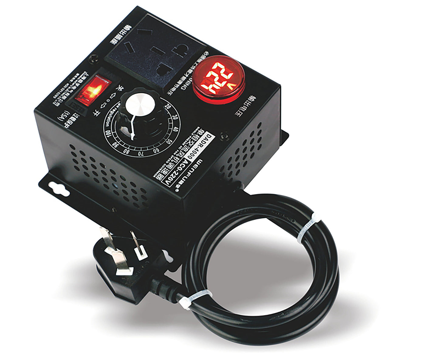 temperature control Single phase 220V AC motor governor 4000W speed heating regulating switch and light regulating with voltmeter controler
