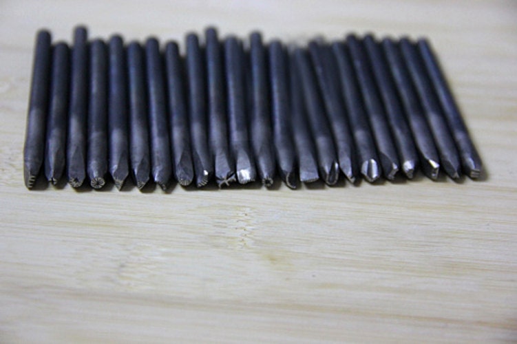 Custom Metal steel Stamp for Jewelry stamp hammer tools for Silver Gold- 24 piece steel metal Vintage design iron stamp custom your work