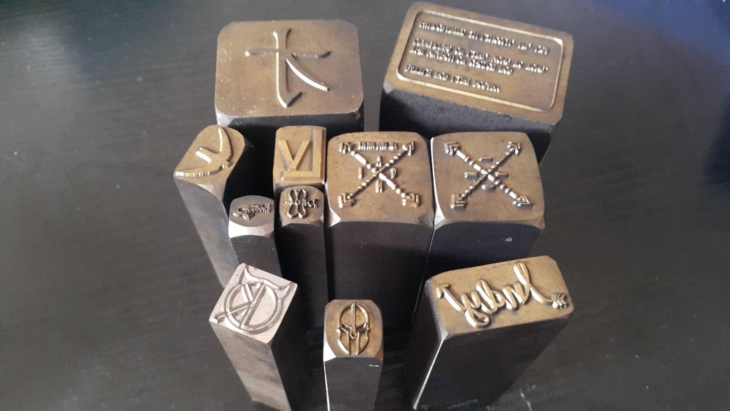 i Will Create Custom Logo Iron STEEL Heat treating design custom carving stamp metal iron JEWELRY tool gold Silver hammer seal wood wooden
