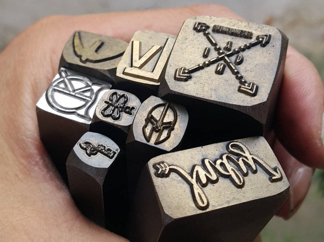 i Will Create Custom Logo Iron STEEL Heat treating design custom carving stamp metal iron JEWELRY tool gold Silver hammer seal wood wooden