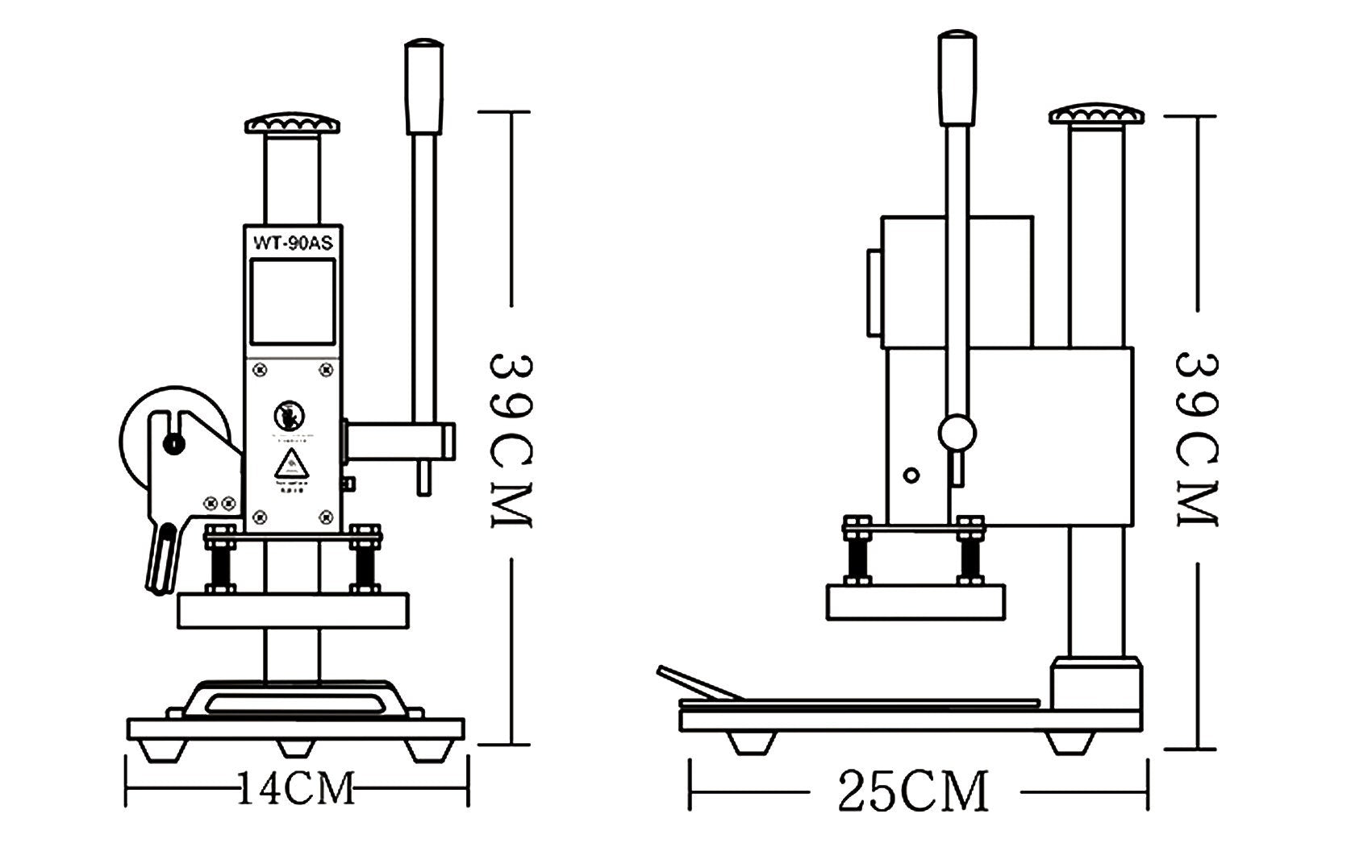 NEW Pro Small Business Gold Foil leather Stamping Machine - Embossing leather paper wood tool - Adjustable Temperature Branding Custon LOGO