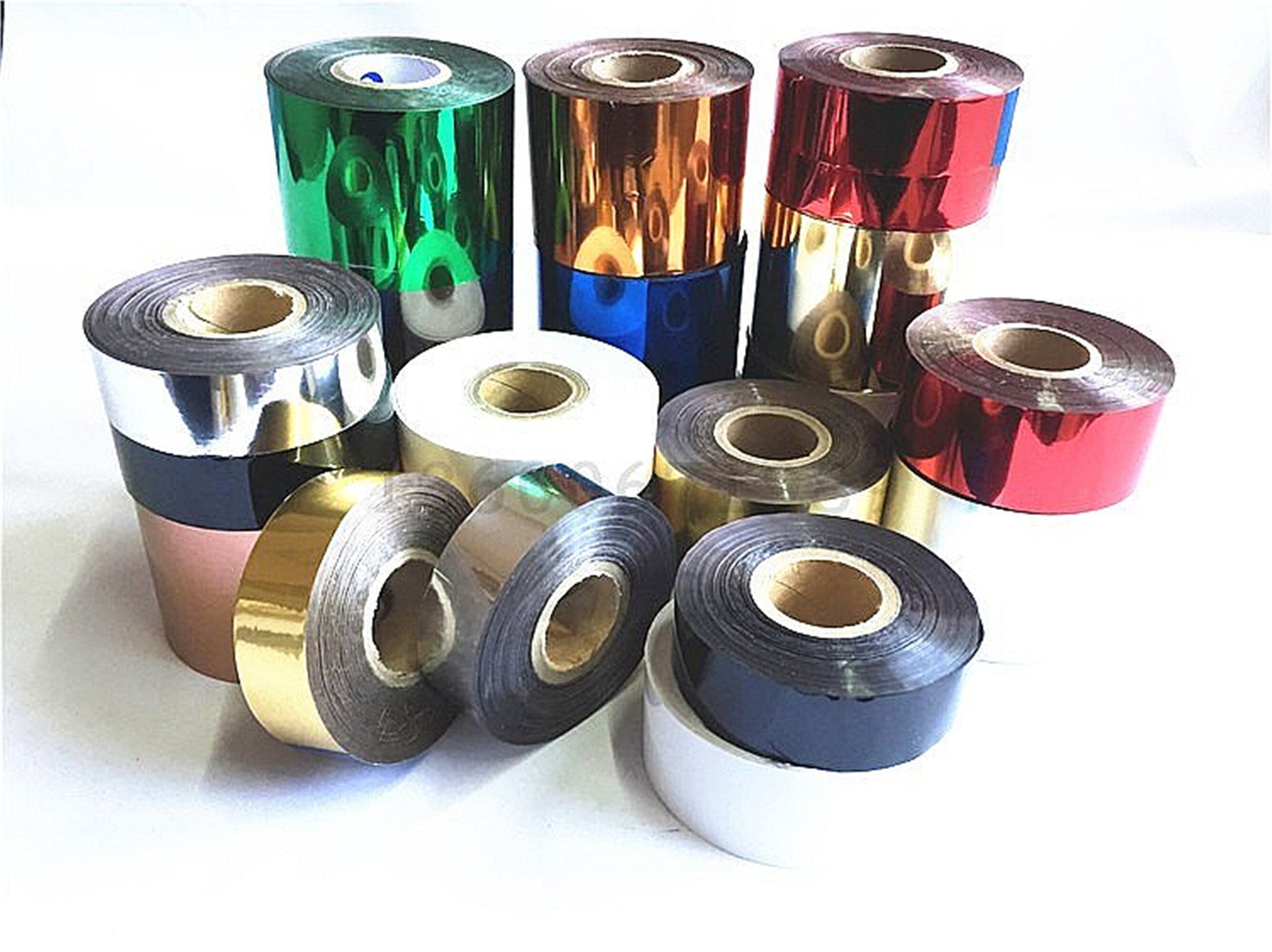 Color Foil Paper for leather stamping machine - brass logo stamping Pvc Card gold silver black red rose white blue green