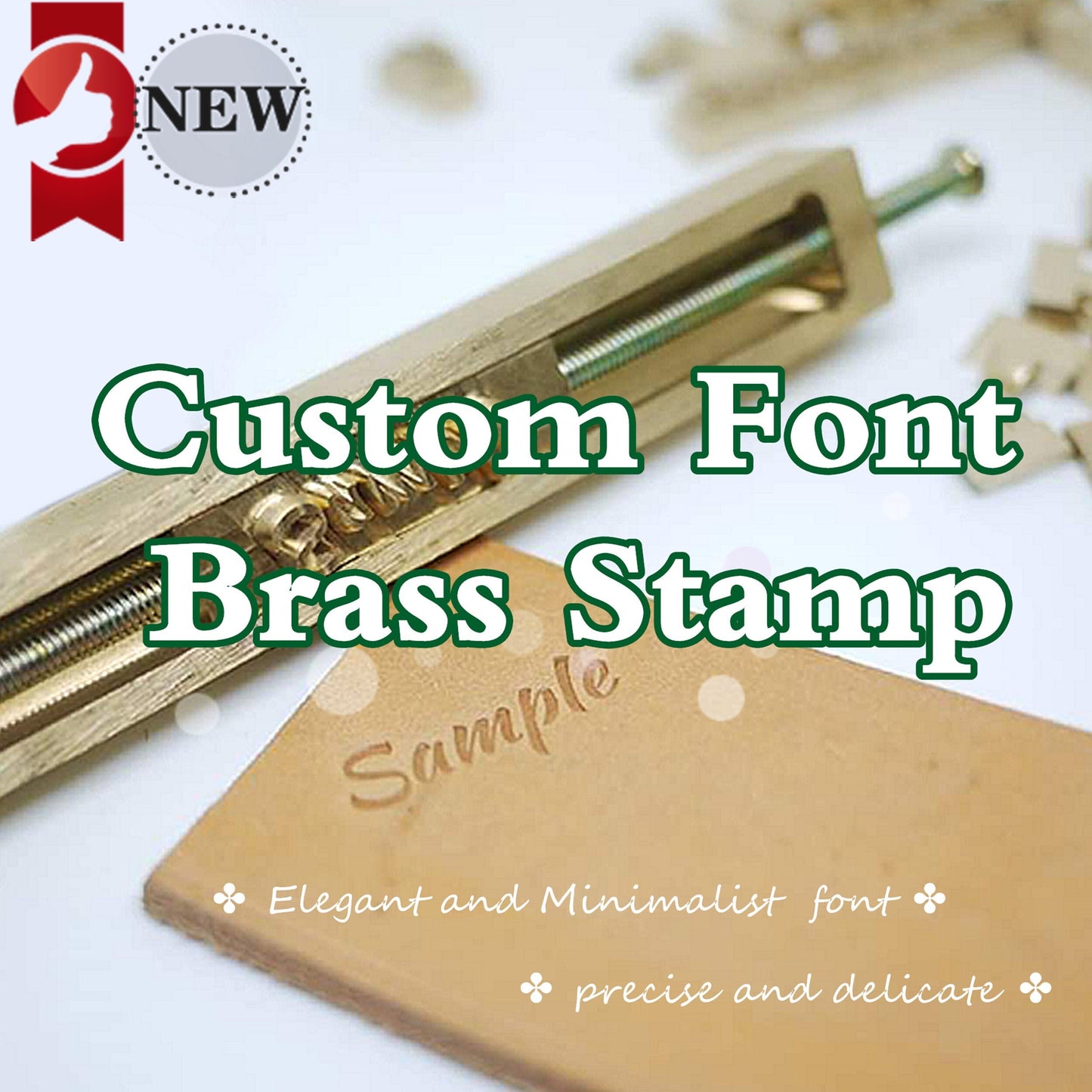 Custom Leather Stamp 26 Alphabet Stamp Brass Metal letters Stamp - brass Holder wood Stamp Letters Set Tool