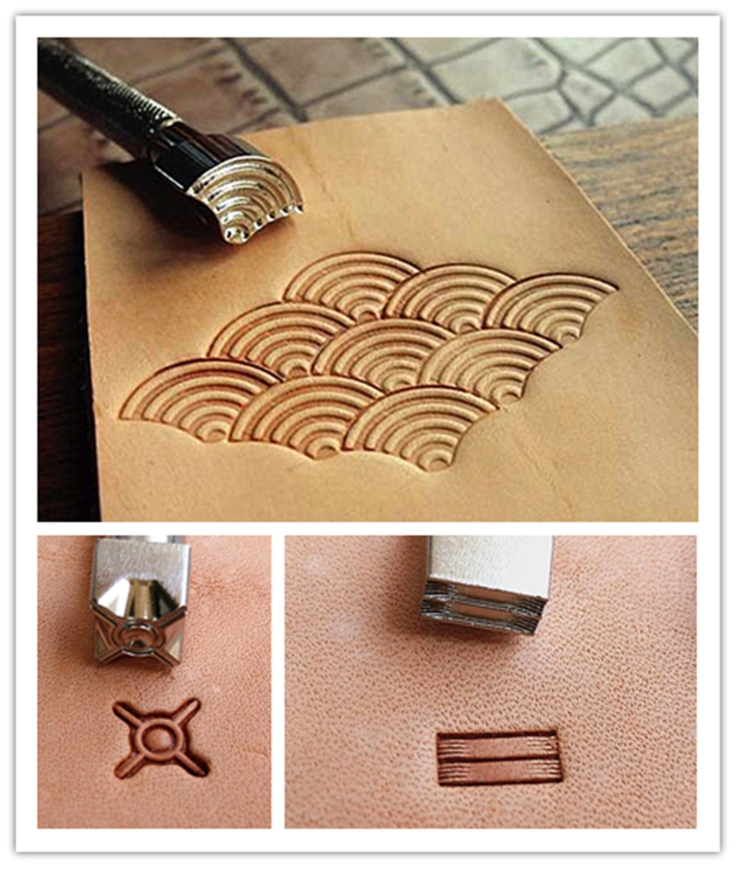 Leather Working Saddle Making Tools,Leather Stamping embossed Tools- Carving Leather Craft Stamps Tools Stamping Punches,Art Stamp