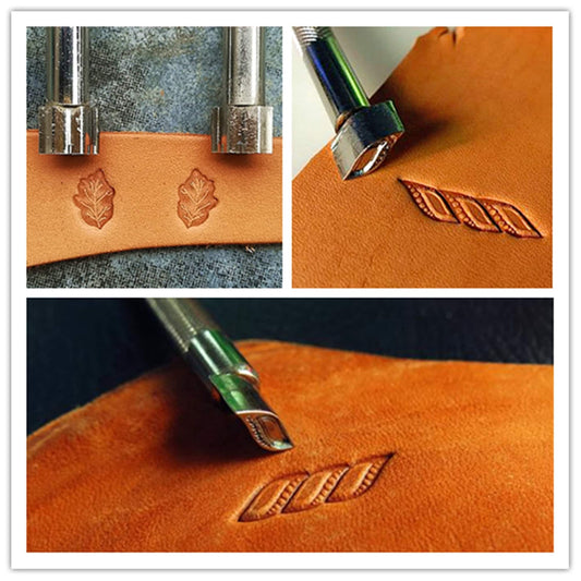 Art Stamp-Leather Working Saddle Making Tools, Carving Leather Craft Stamps Tools,Leather Stamping Tools- Stamping Punches embossing tools