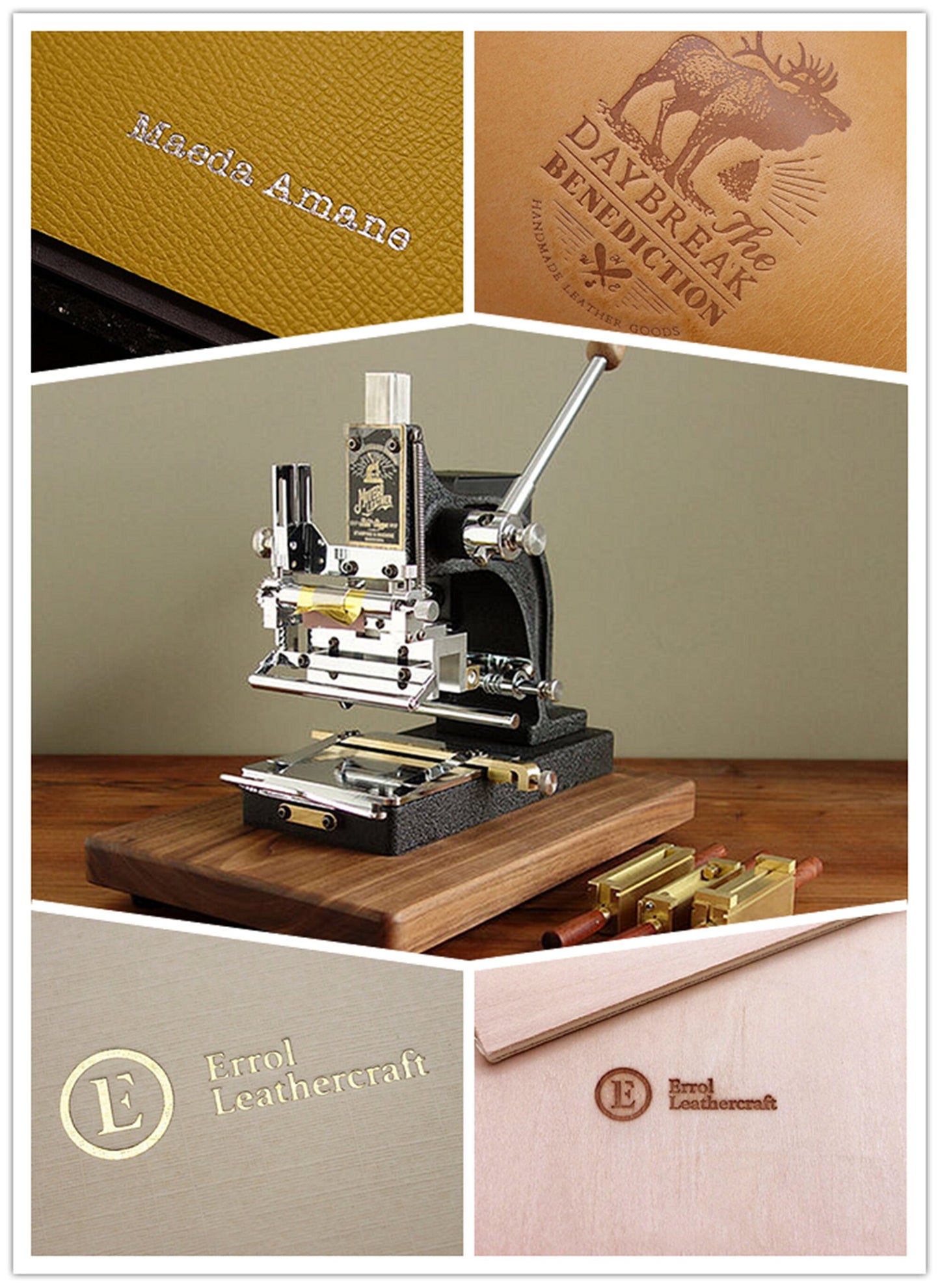 Express Shipping - Vintage style - Laser Locator - Hand operated Hot Foil Leather Stamping Machine