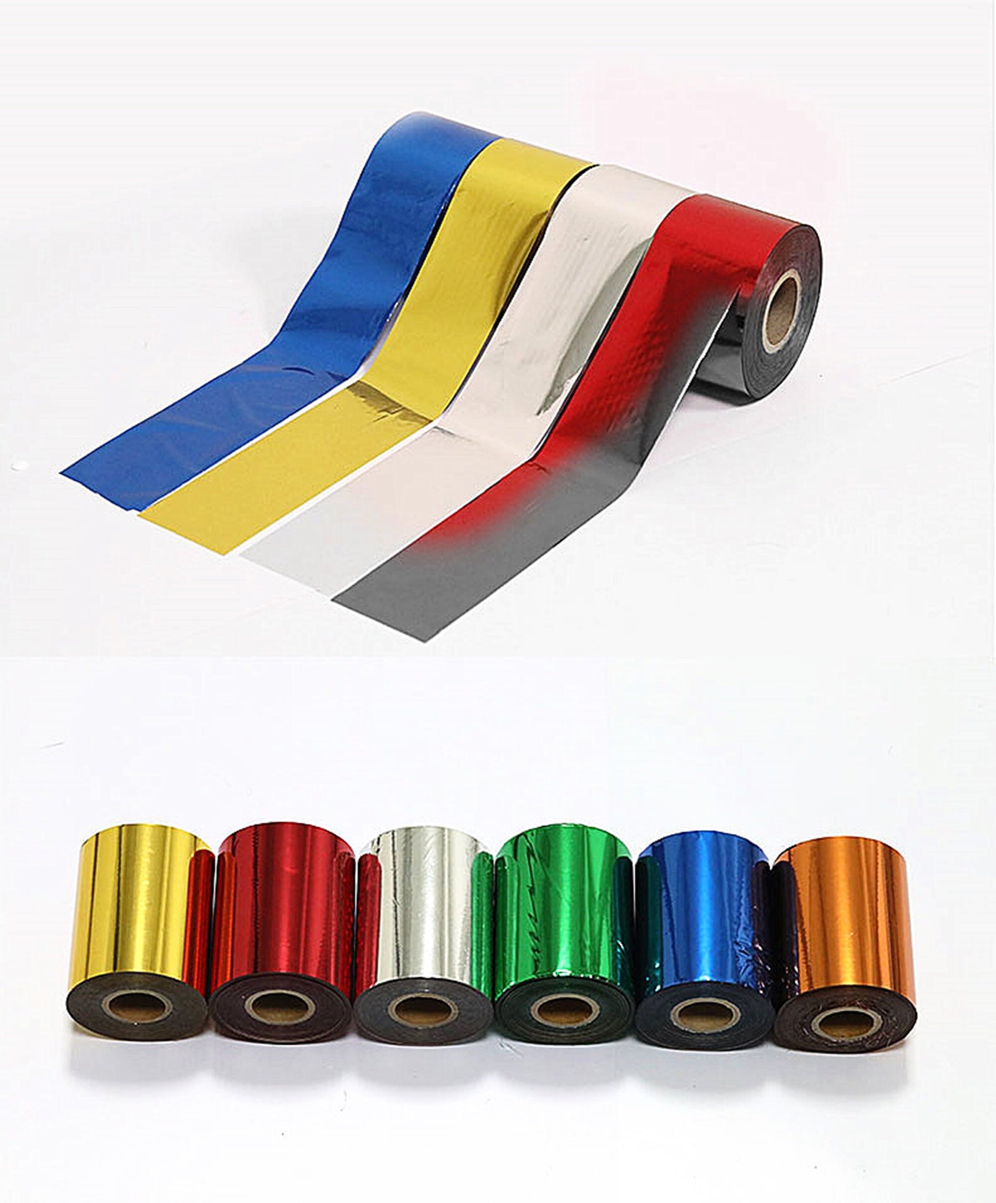 Color Foil Paper for leather stamping machine - brass logo stamping Pvc Card gold silver black red rose white blue green