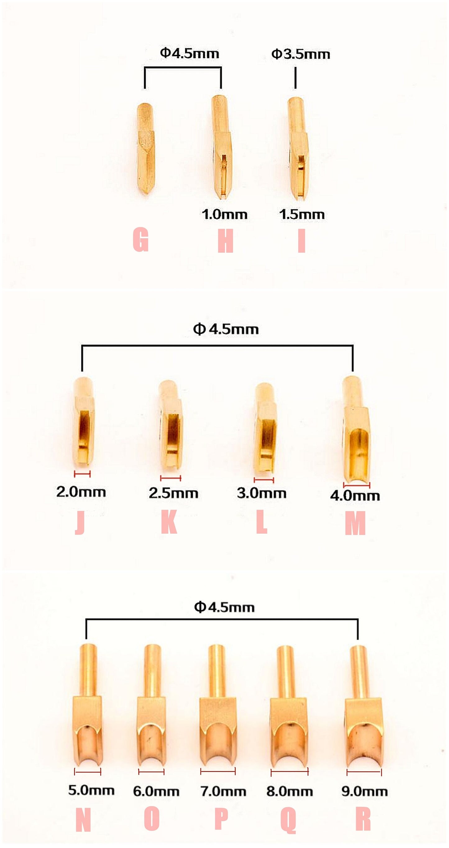 Power Electric leather 18 Edge tool Creaser Tip solder polisher, Decorative iron tips-Marking Leathercraft