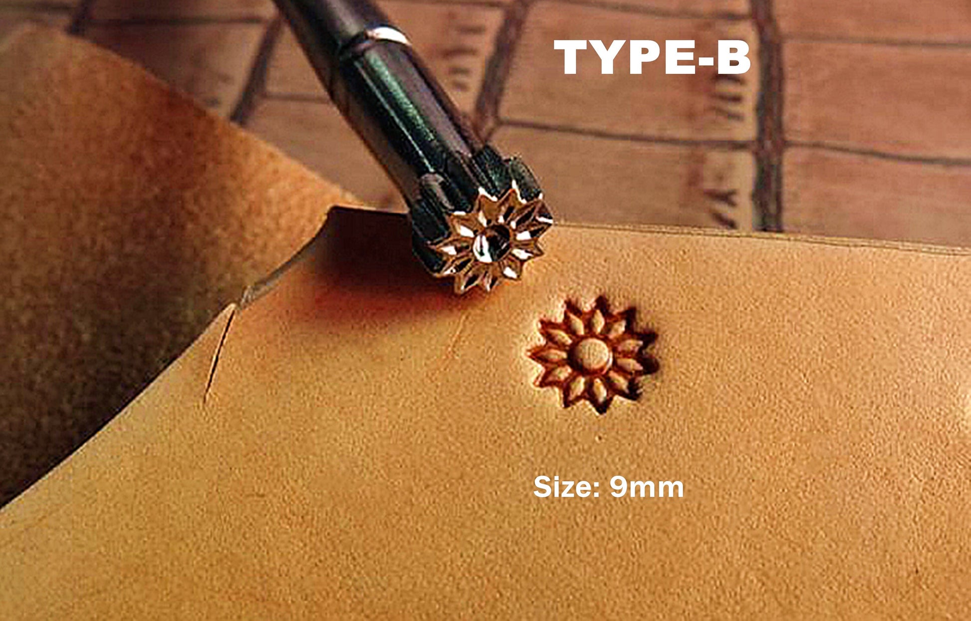 Carving Leather Craft Stamps Tools Art design patterns Stamp-Leather Working Saddle Making Tools,Leather Stamping Tools- flower Punches