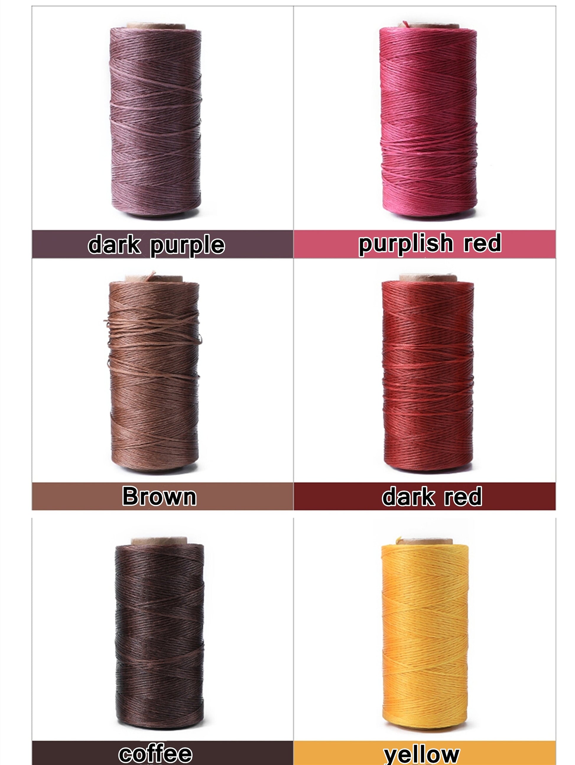 27 Colors 0.8mm Waxed Thread, Color Leather Thread, 284 Yards Per Color Leather Sewing Thread Hand Stitching Thread for Hand Sewing Leather