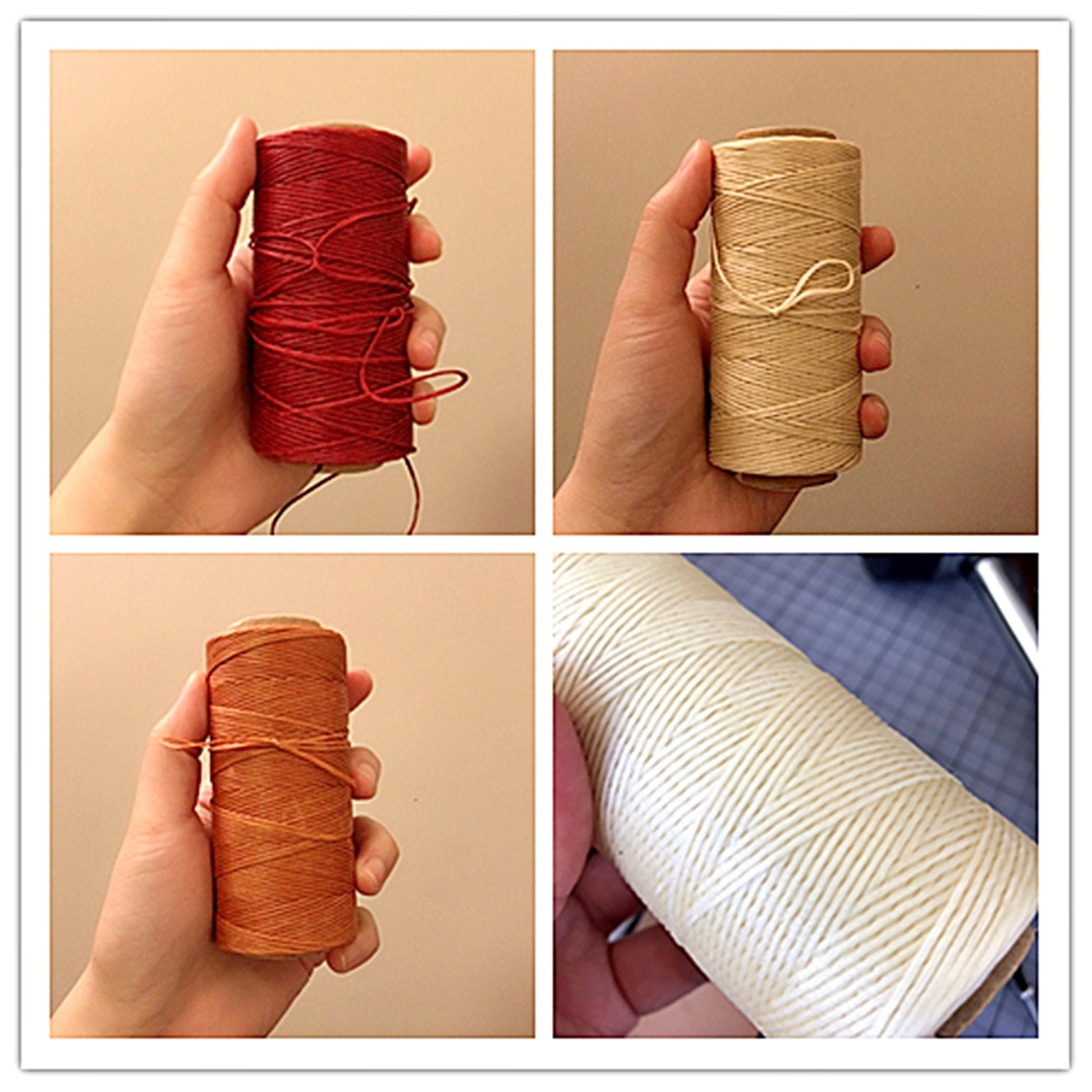 27 Colors 1 mm Waxed Thread,Color Leather Thread, 219 Yards Per Color Leather Sewing Thread Hand Stitching Thread for Hand Sewing Leather