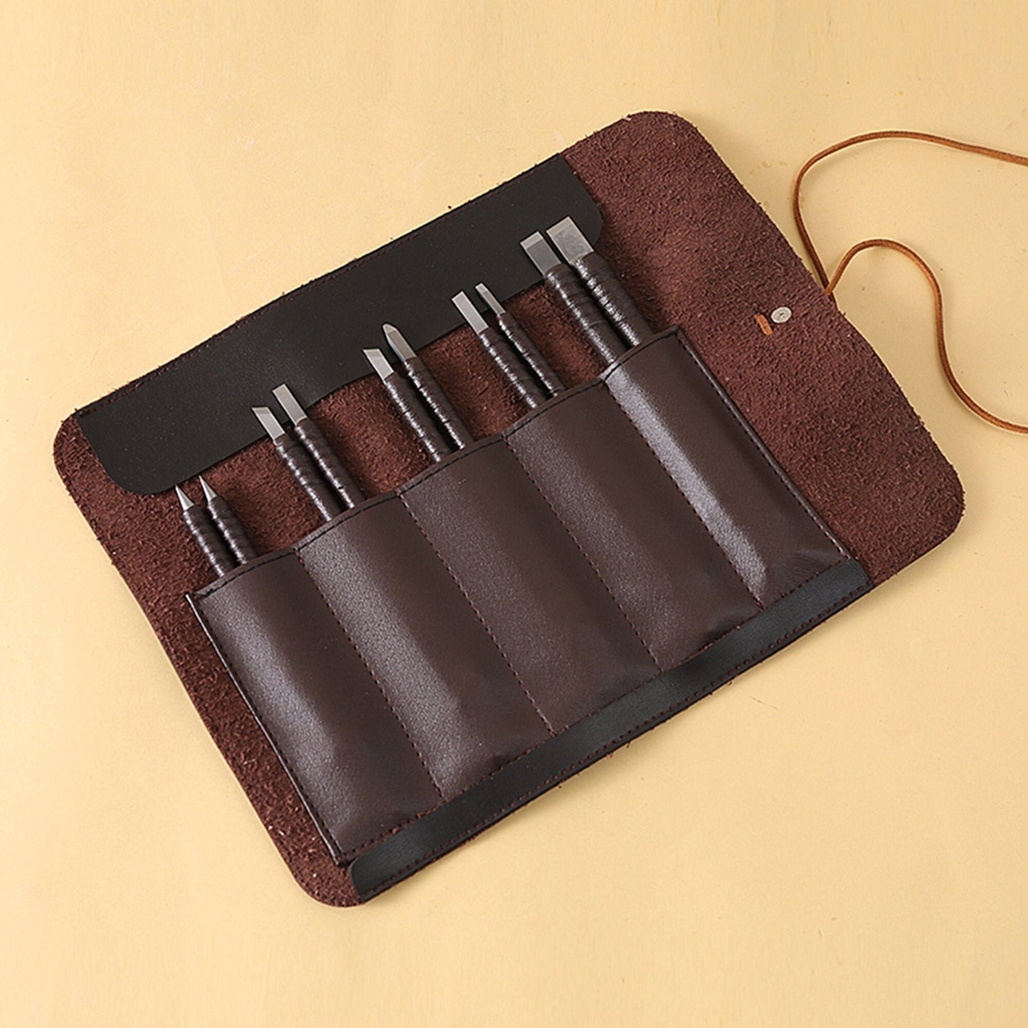 Wood Carving Tools 8pcs or 10pcs Professional Tungsten Steel Wooden Engraving Set with PU Leather Roll Bag carrier