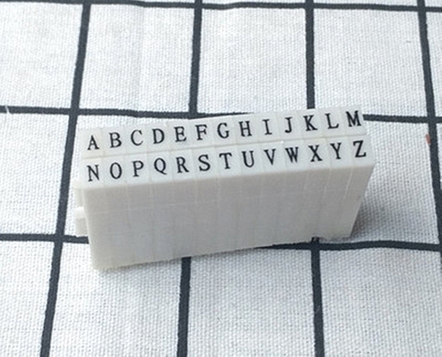 Full English Alphabet letters and Numbers Soap Stamp, Custom Plastic Soap Stamp