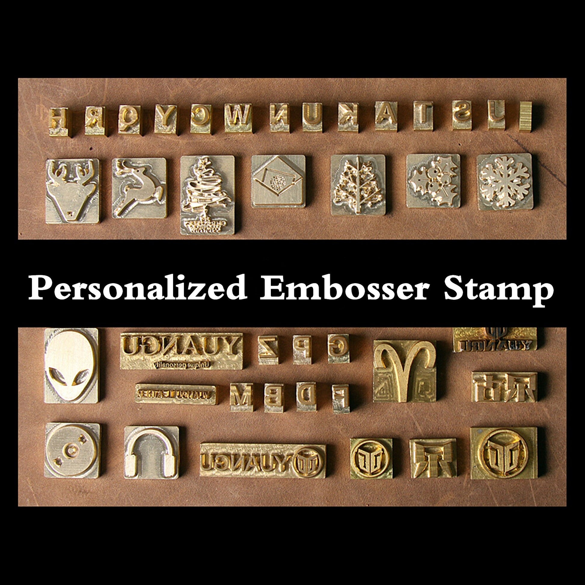 Customize Personalized Embosser Stamp - Custom Leather logo embossing, Wood Heat Stamp branding iron wooden burning