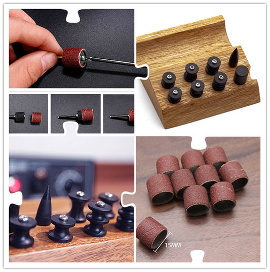 Burnisher Bits Set - Leather Edge Grinding Machine Polishing Tool,Leather Pointed Head Leather Tool