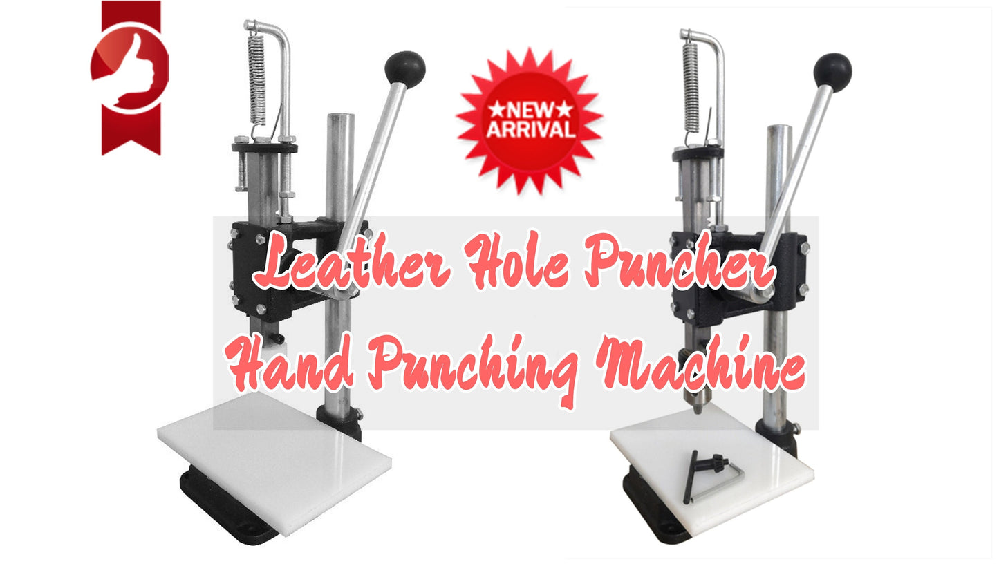 Leather Hole Puncher Hand Punching Machine,Manual Press Puncher Punch Tools for DIY Leather Craft Punching Holes,Press Machine,pressure tool