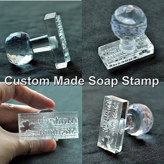 Soap stamp custom Acrylic Soap logo Stamp Handmade clay Making Stamp tool Mold Clear Diy Soap Seal With Handle girl birthday