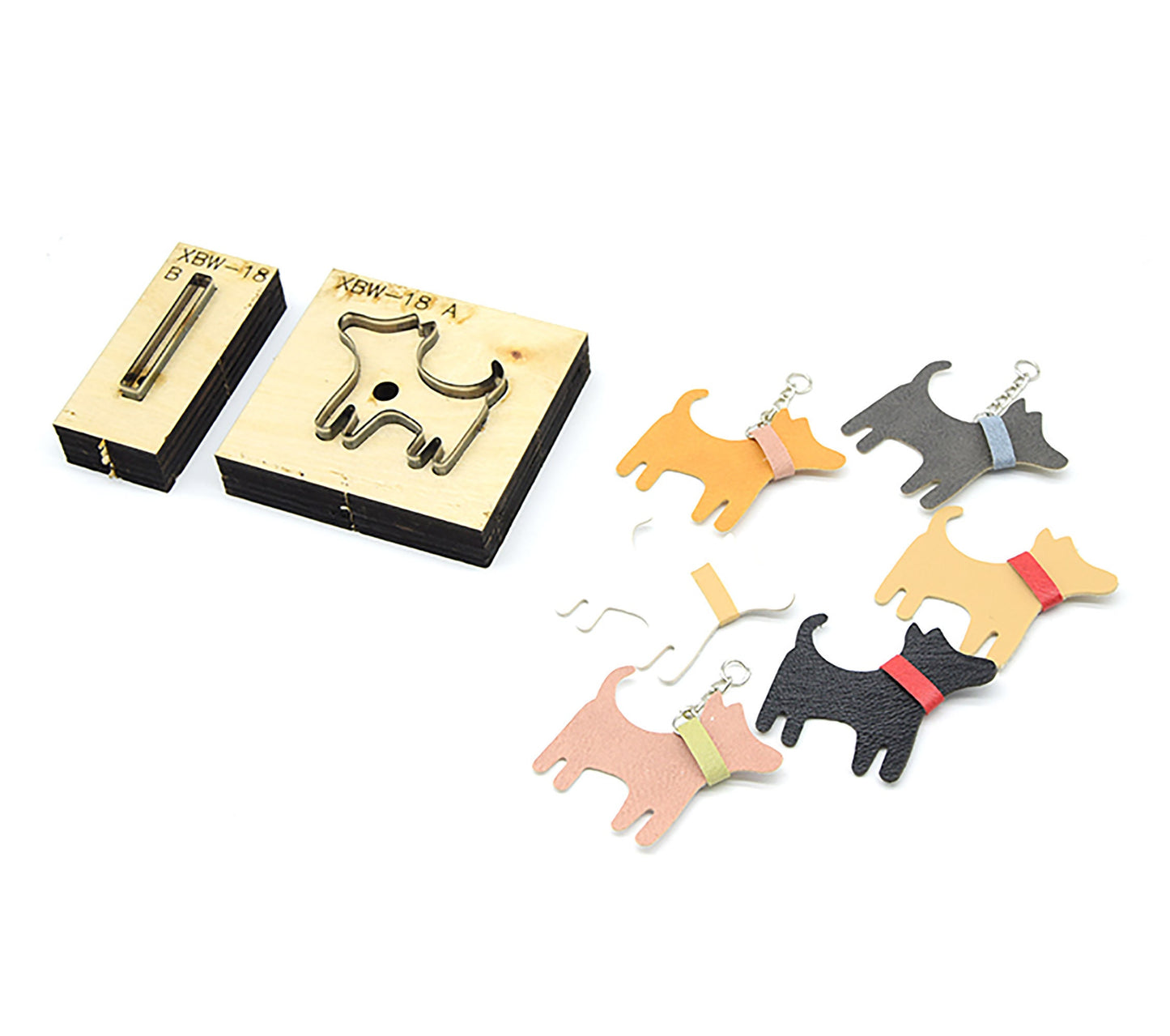 Cute Doggy Key chain Metal Cutting Die Handmade Leather Wallet Laser Cutter Customized DIY Cutting Dies For Cutting Dies