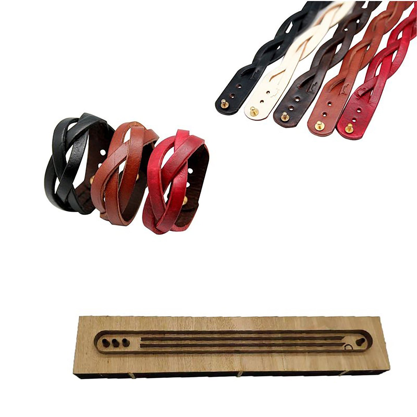 DIY Leather craft 3 strap knitted bracelet Cutting Mold Wood Die Cutter For Crafts Leather Tools,Handmade knitted bracelet width 18mm