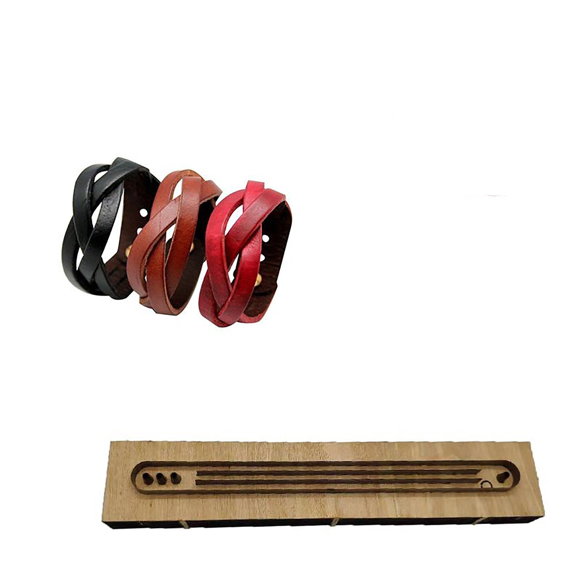 DIY Leather craft 3 strap knitted bracelet Cutting Mold Wood Die Cutter For Crafts Leather Tools,Handmade knitted bracelet width 18mm