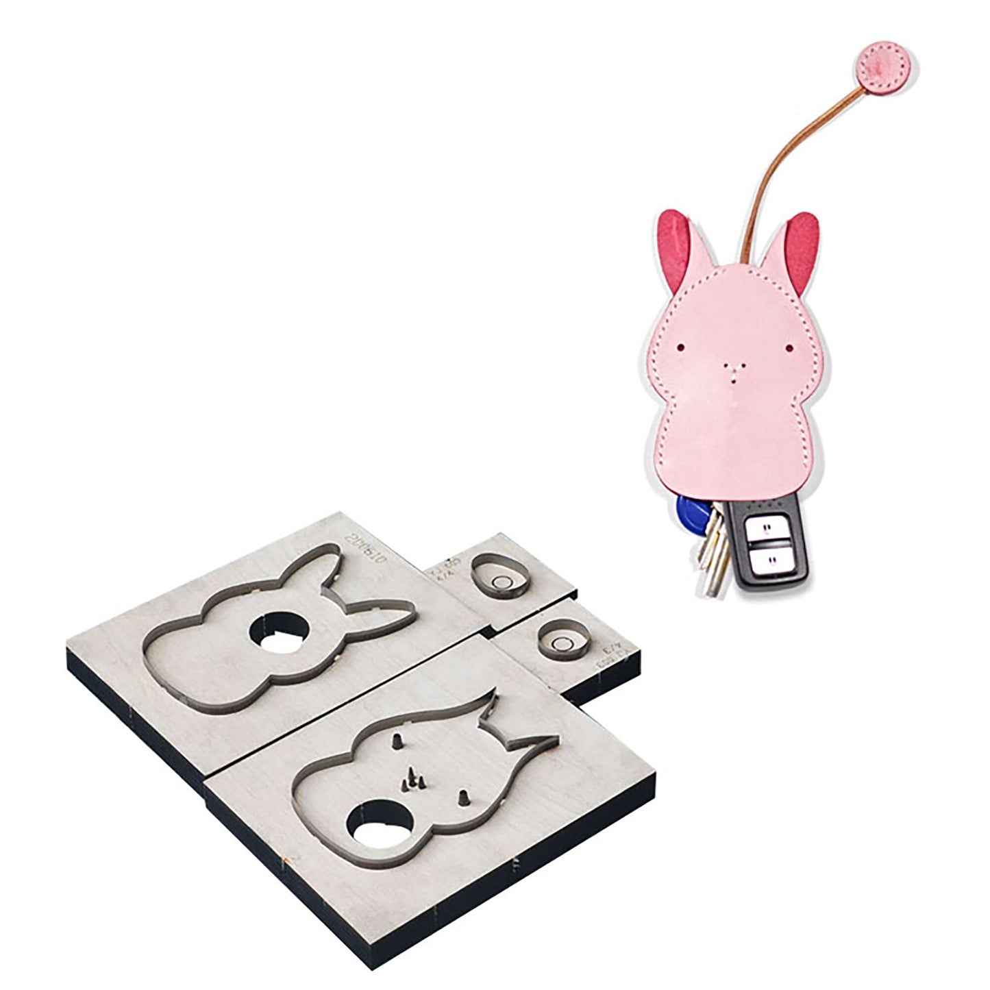 Bunny Car key Bag Case Die Cutting leather craft Car remote control holder die cutting knife mold,Car Key chain,Leather Car Key Cover