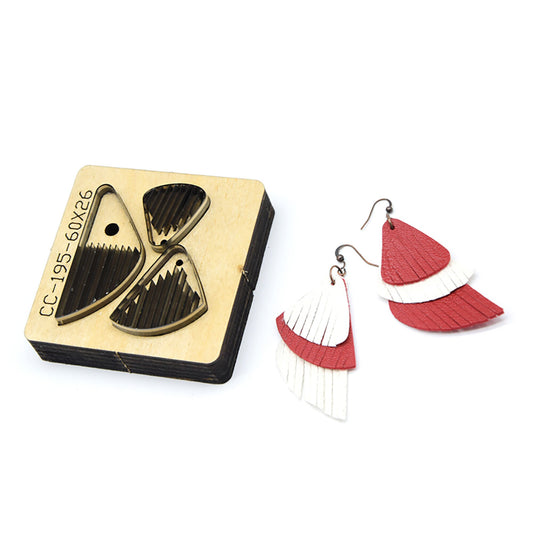 Leather Tassel earrings DIY Earrings Punch Blade Cutting Mold Wood Die Cutter For Leather Paper Crafts Leather Tools, Handmade Earrings tool