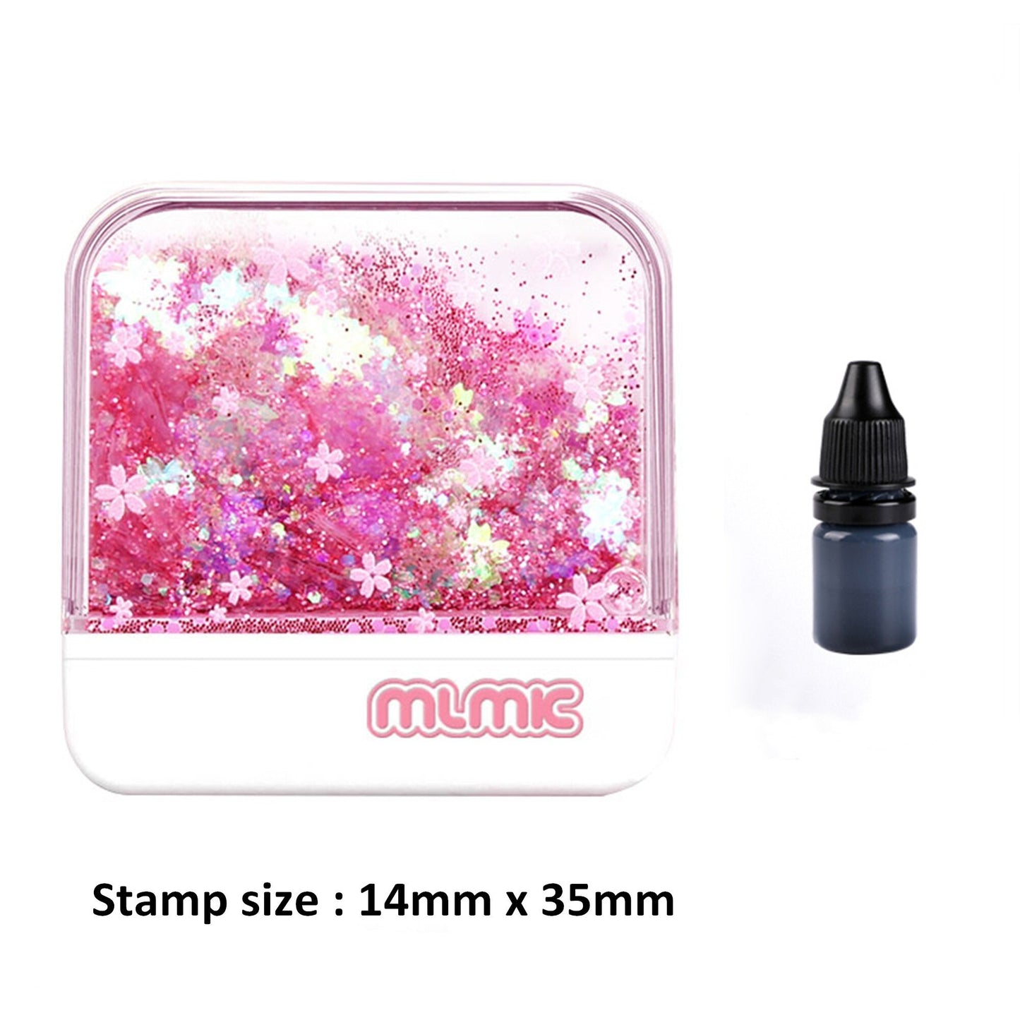 Bling Quicksand Star Liquid Stamp, Self-inking logo Stamp,material blank stamp for customized signet personal seal signature stamp