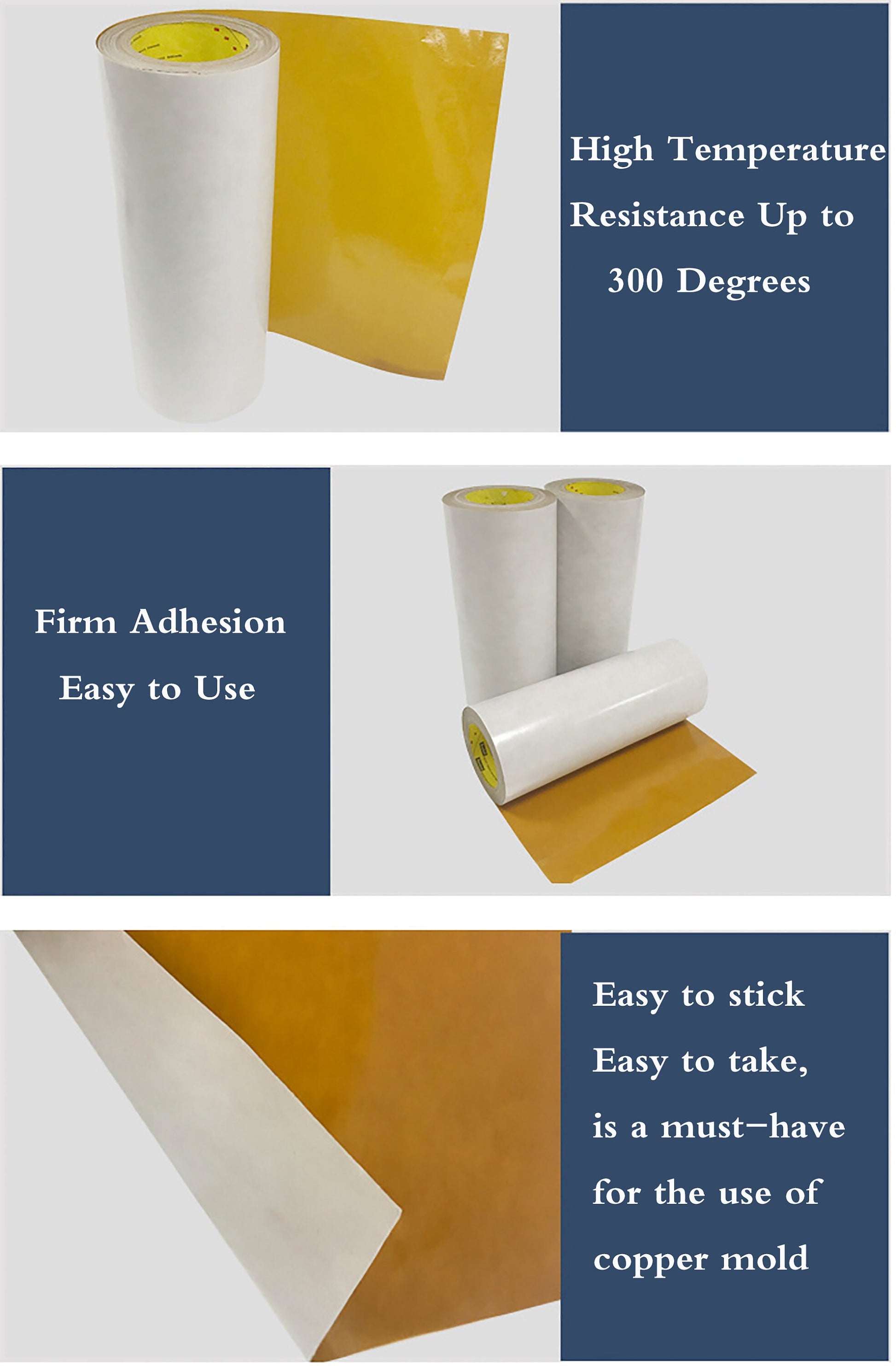 High temperature adhesive tape,high temperature double-sided adhesive tape Hot stamping embossing Tape for Emboss