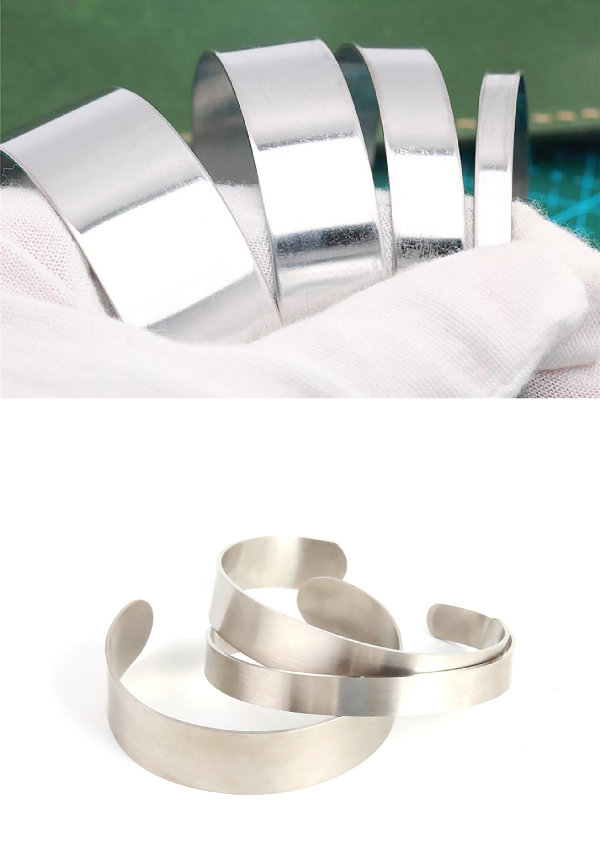 Highly Polished Stainless Steel bracelet inner core,inner core of steel hand ring,Handmade bracelet,supplies for leather bracelet