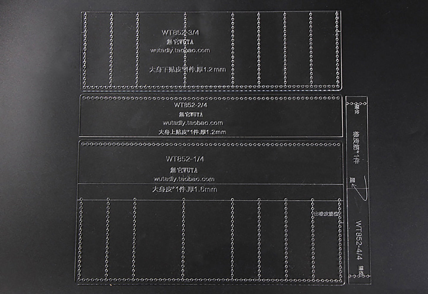 Acrylic templates Stitching Prong Punch Tool Roll Up Bag, Portable Carry On Pouch bag, Workshop Storage, Woodworking Tools Organizer