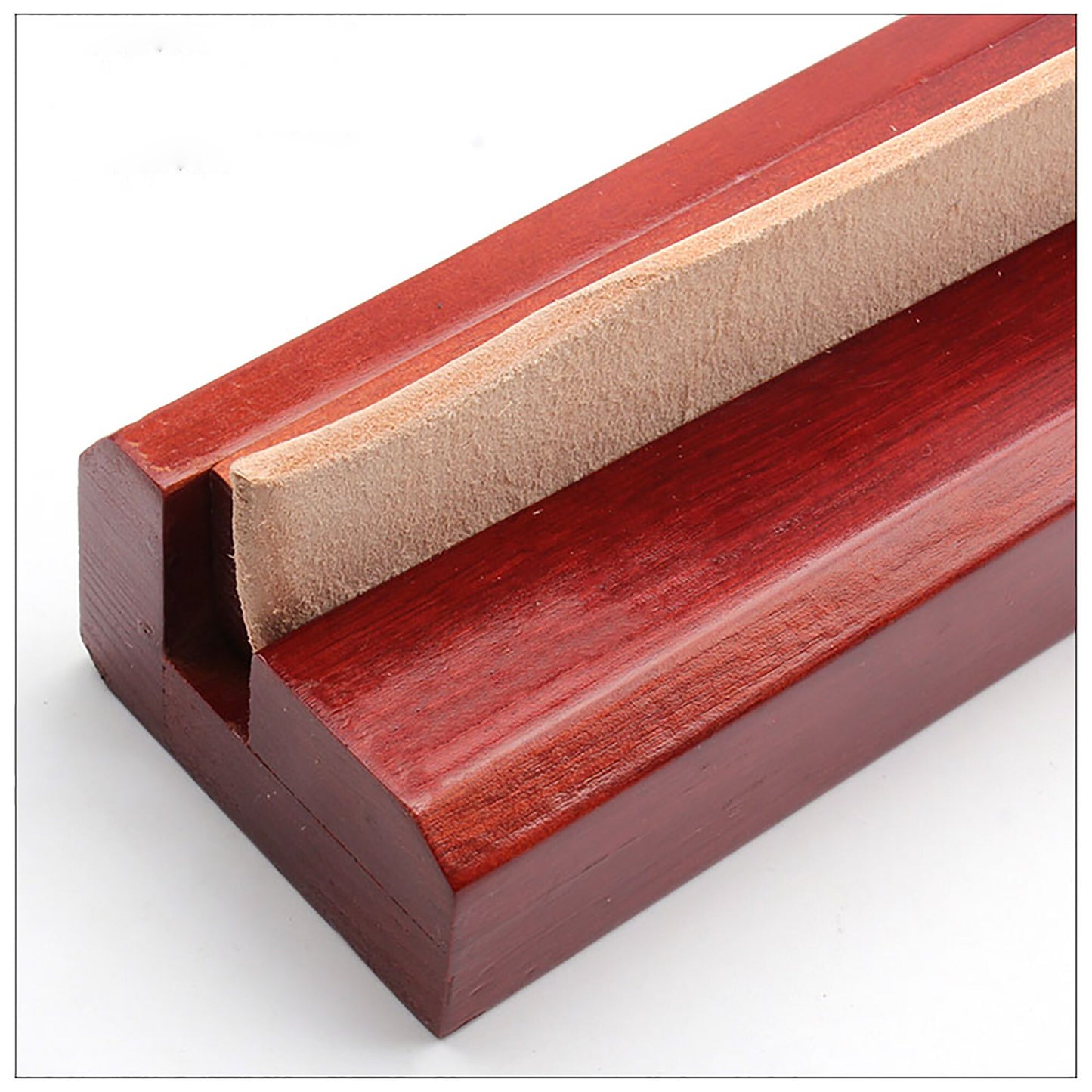 Leather Belt Edge Painting Jig - wooden tool for handmade belts leather craft