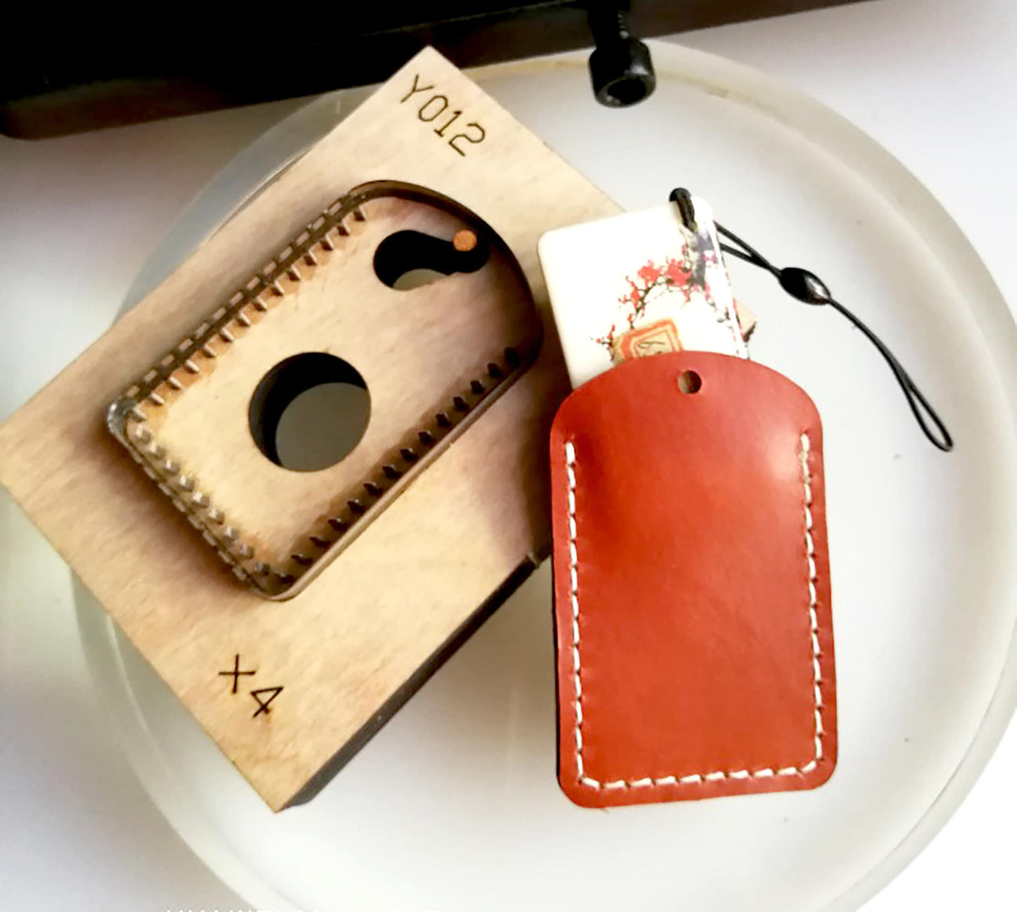 Custom leather Die cutting for card holder digital key pad - Leather punching crafts - Leather craft Tool Set (with stitching Holes)