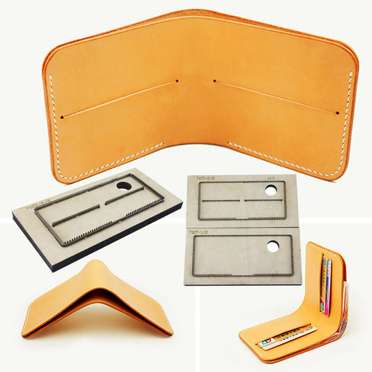 Leather craft simple wallet card holder die cutting knife mould hand punch tool pattern,Leather Die cutting ,Custom Leather punching crafts