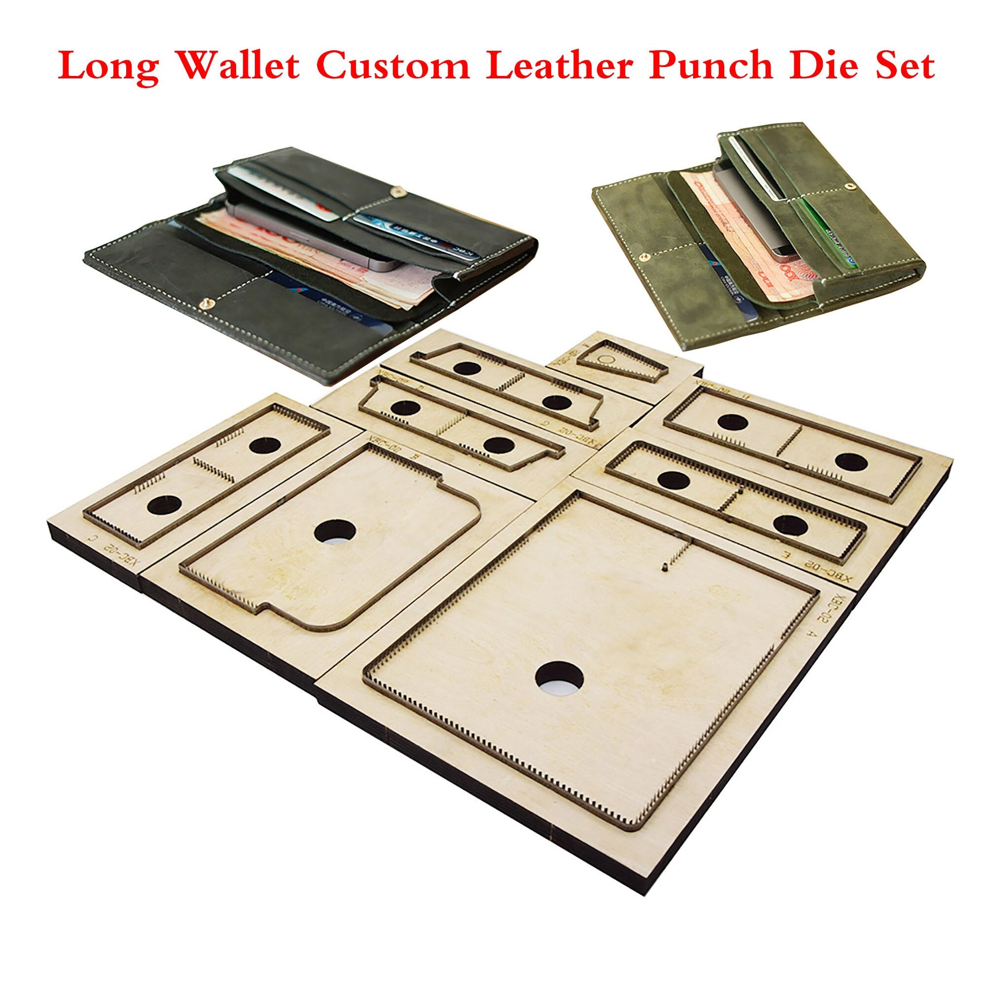 Wallet Custom Leather Punch Die Set,Long Wallet,Custom Leather Punch Die Set,Leather Cutting Die Cut Mold,Leather Crafts Kraft Tool