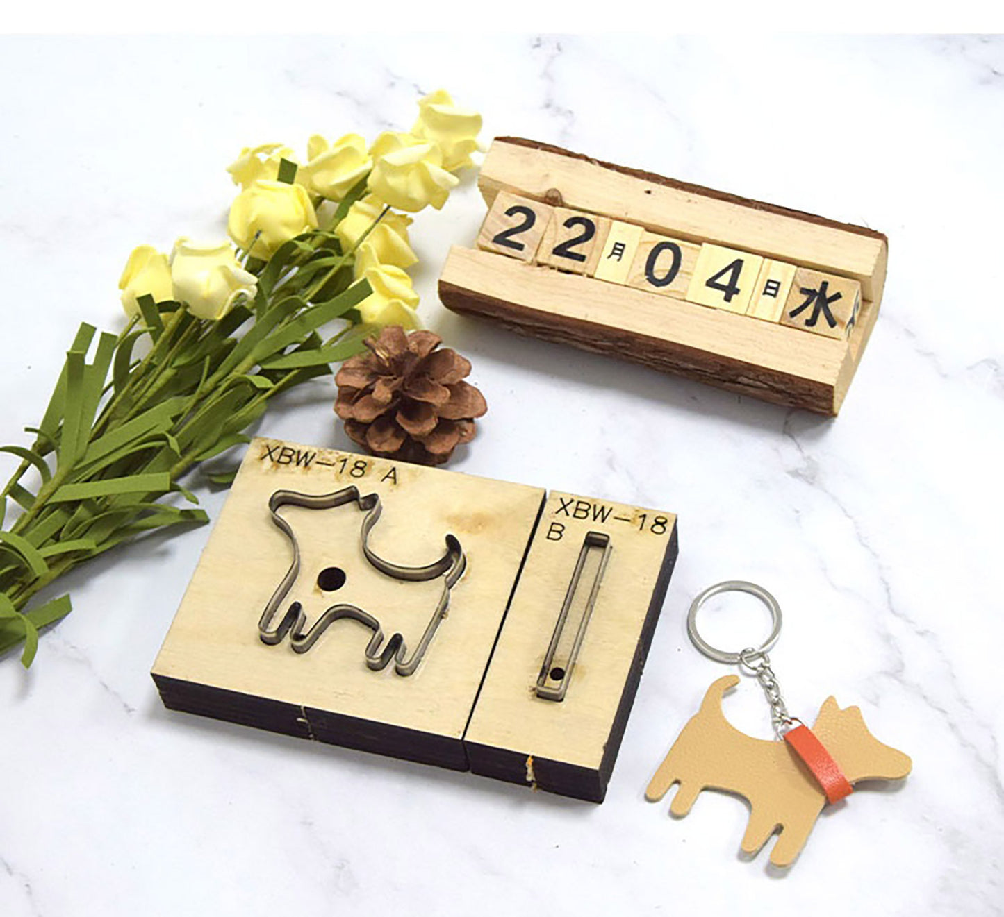 Cute Doggy Key chain Metal Cutting Die Handmade Leather Wallet Laser Cutter Customized DIY Cutting Dies For Cutting Dies