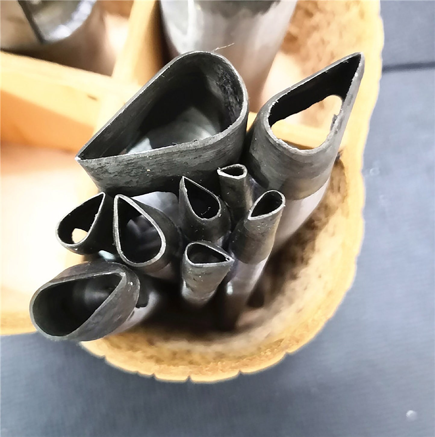 DIY leather 14 punching punch tool oval waist punch flat mouth punch rounded word flat Punching DIY Leather craft Puncher