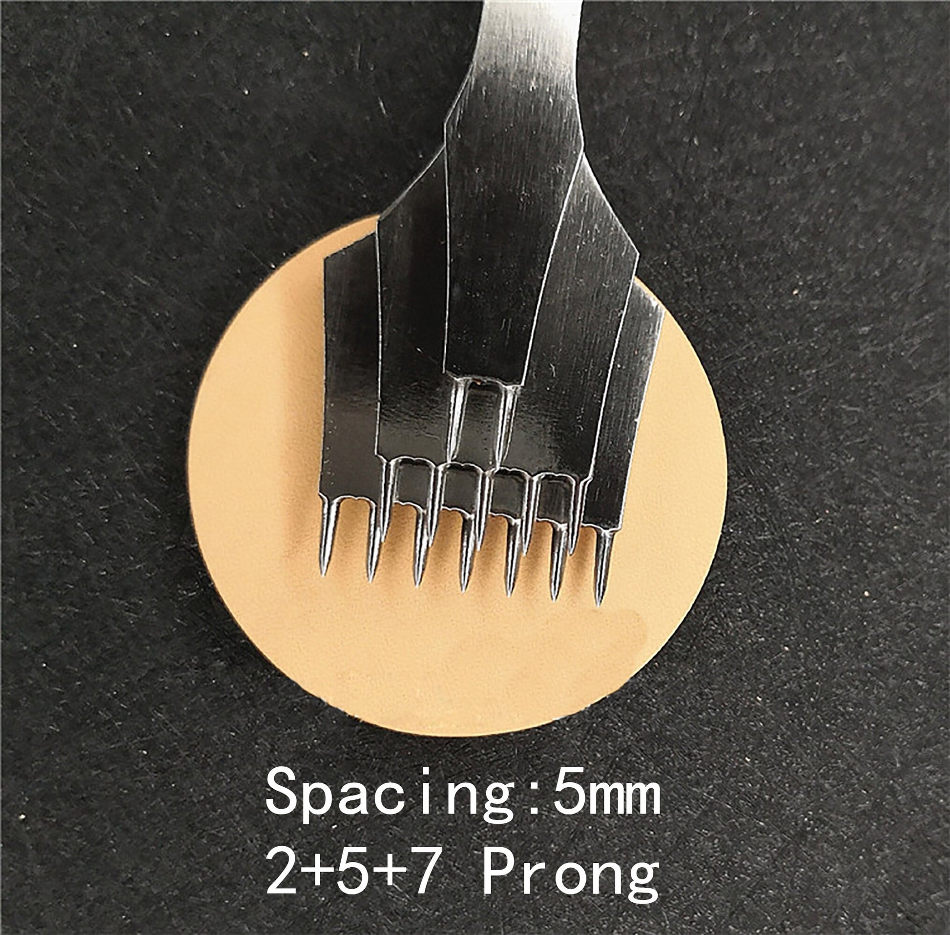 3pcs 4/5/6mm high strength steel Leather stitching Prong Tool Set Circular Cut Round Hole Punch Lacing Stitching Chisel for Leather Craft