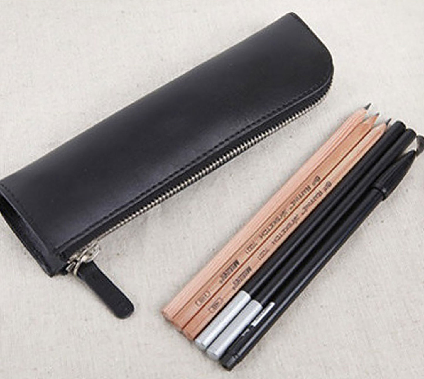 Pencil Case Genuine Leather Leather die cutter - Pen Case Stationery Bag Zipper Pouch Pencil Holder-Handmade Pen Pouch diy