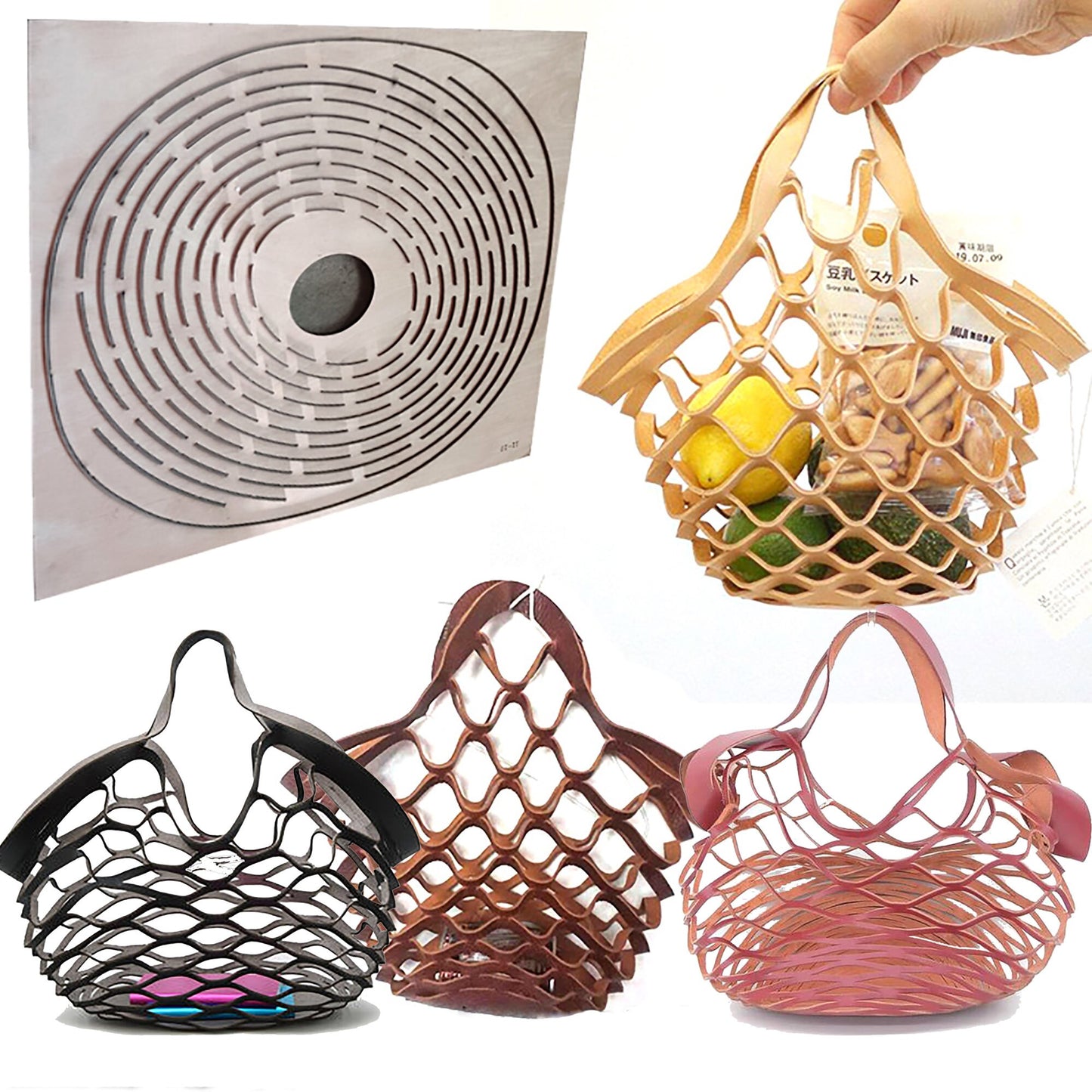 Women handBag Hollow Mesh Bag Elegant Bohemian Style handBag,women handbag,Cutting Mold template DIY handmade handbag punch tool