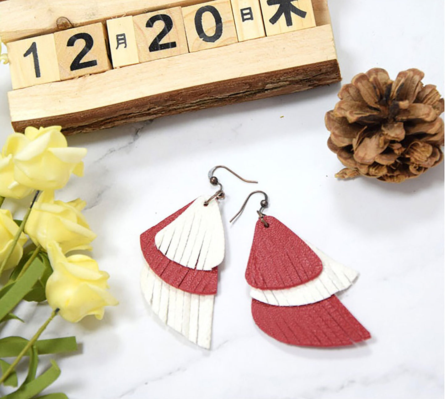 Leather Tassel earrings DIY Earrings Punch Blade Cutting Mold Wood Die Cutter For Leather Paper Crafts Leather Tools, Handmade Earrings tool