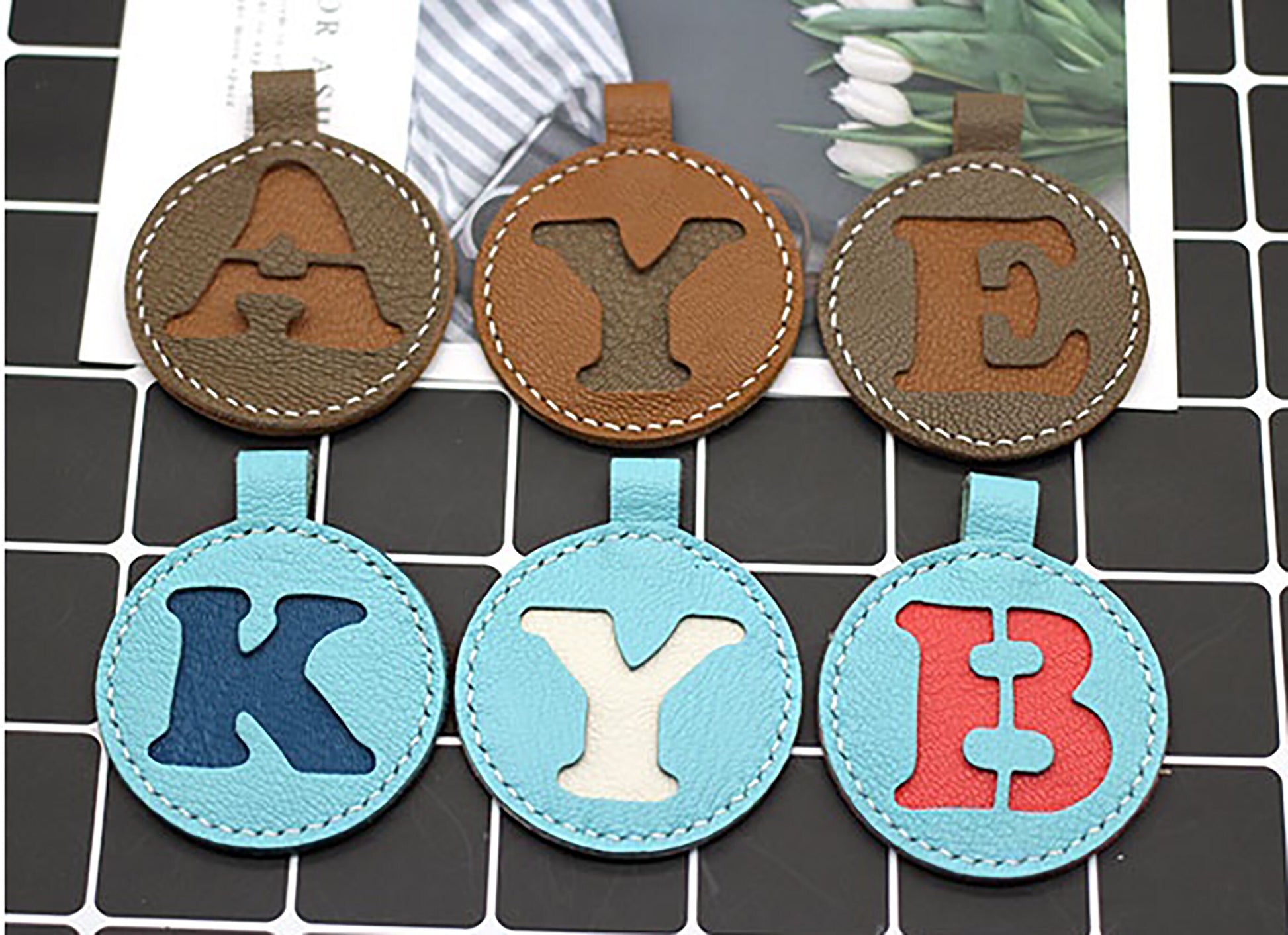 Alphabet Key ring Leather Die Cuts letters Pendant, Personalized Key chain Leather die cutter,Leather craft ,leather punching craft tool