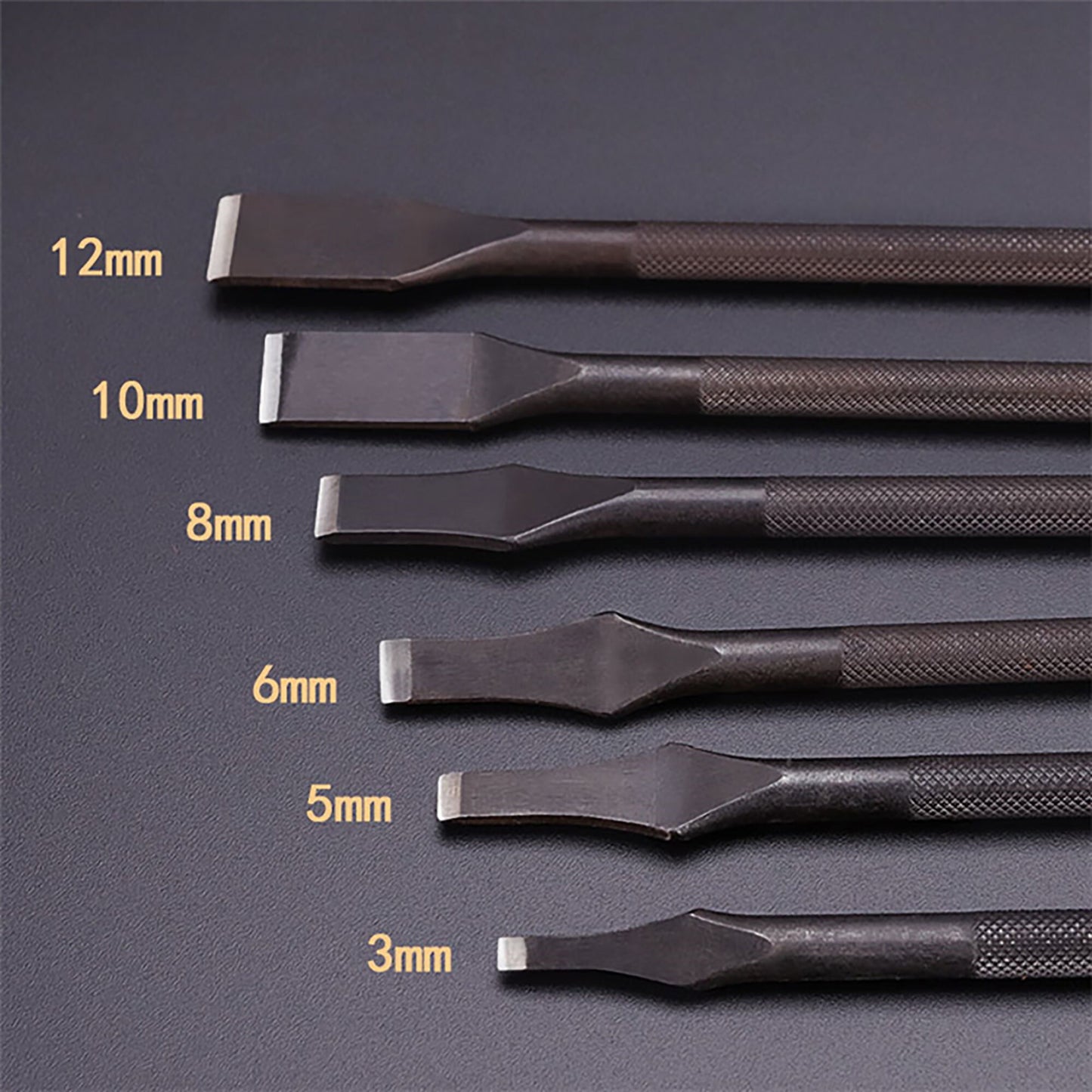 Leather straight Line Cut Punch,Flat short punches,(SET of 3MM 5MM 6MM 8MM 10MM 12MM ) Line punch Cutter for leather crafts