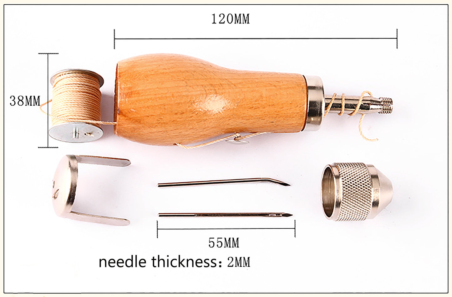 DIY Leather Sewing Tool Leather Hand Sewing Machine Waxed Thread for Leather Craft Edge Stitching Belt Strips Shoemaker Tools