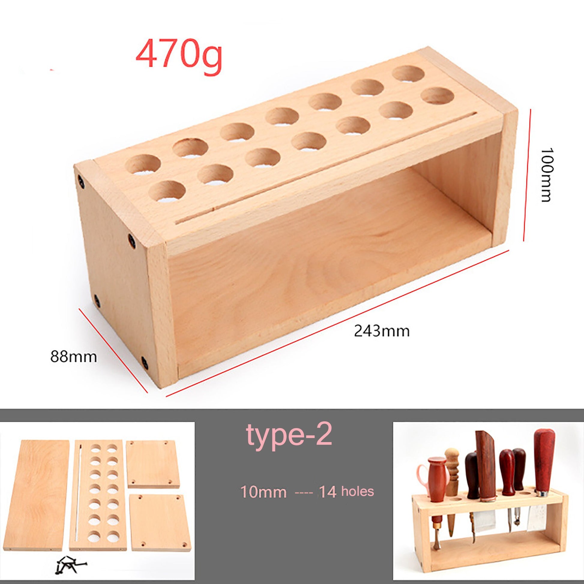 Wooden Leather Tools Storage Box Shelf Leather Tool Organizer Leather craft Tools Holder Punch Storage Box Organizer