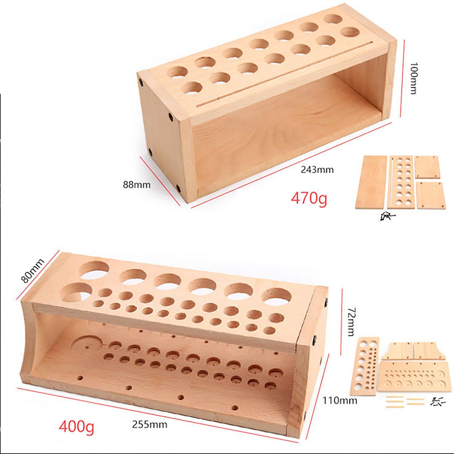 Wooden Leather Tools Storage Box Shelf Leather Tool Organizer Leather craft Tools Holder Punch Storage Box Organizer